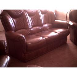 Italian leather 3 piece suite