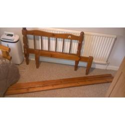 Pine single bed