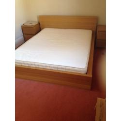 King size bed frame and mattresss