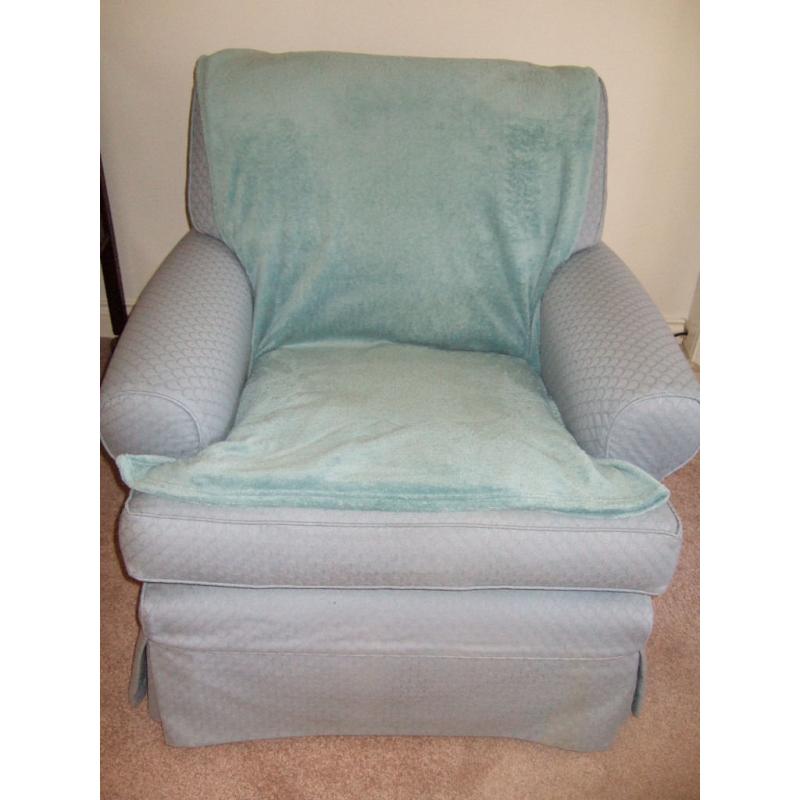 Multiyork Armchair, duck egg blue removable cover