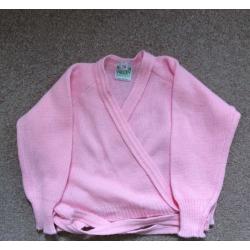 Girls Pink Knitted Ballet Cardigan Size 26