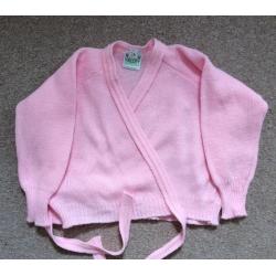 Girls Pink Knitted Ballet Cardigan Size 26