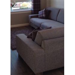 Grey corner sofa - immaculate condition