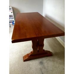 Large Solid Oak Dining Table