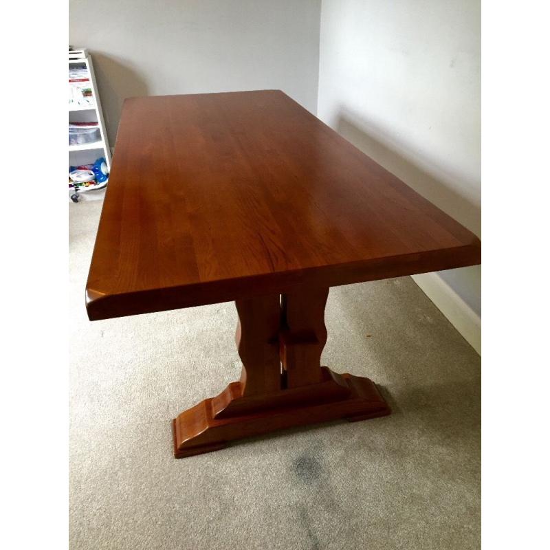 Large Solid Oak Dining Table