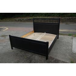 IKEA black double bed frame 200cm x 160cm