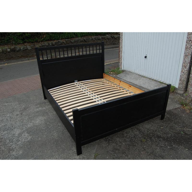 IKEA black double bed frame 200cm x 160cm