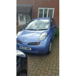 03 plate Nissan micra s 1.2 cheap car