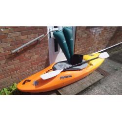 PYRANHA H3 255 Kayak with equipment