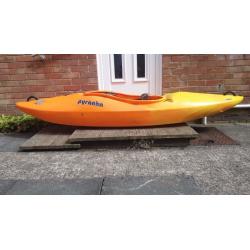 PYRANHA H3 255 Kayak with equipment