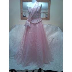FLOATY FUN FULL SKIRT BRIDESMAID DRESS IN PINK SIZE 14-16