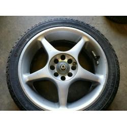 4x alloy wheels and tyres