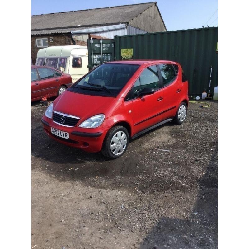 Mercedes AClass very low mileage long mot in very clean condition in bright red any trial welcome