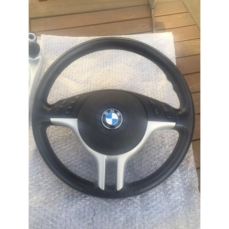 E46 BMW multi function steering wheel