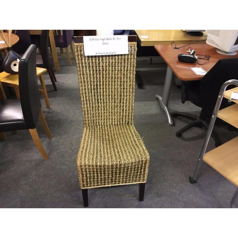 Wicker High Back Chairs