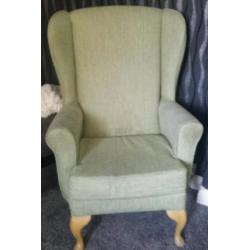 Green armchair