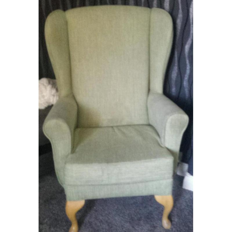 Green armchair