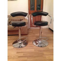 Black bar stools