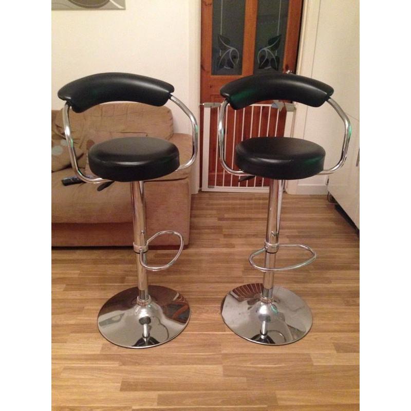 Black bar stools