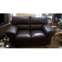 Brown Leather Sofa