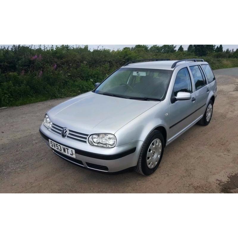 VOLKSWAGEN GOLF 1.6 S ESTATE 2003. ONLY 74,724 MILES, 2 PREVIOUS OWNERS. MOT FEBRUARY 2017.