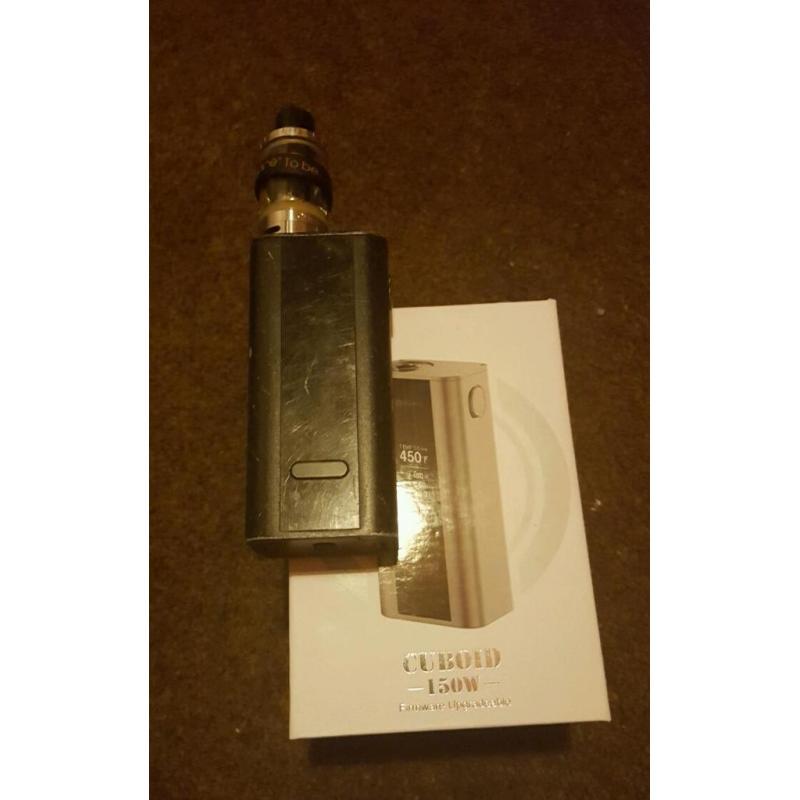 cuboid 150w and aspire cleito sub tank ecig