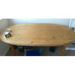 Oval wooden dining table (pick up only)