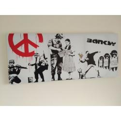 Banksy Canvas and another canvas