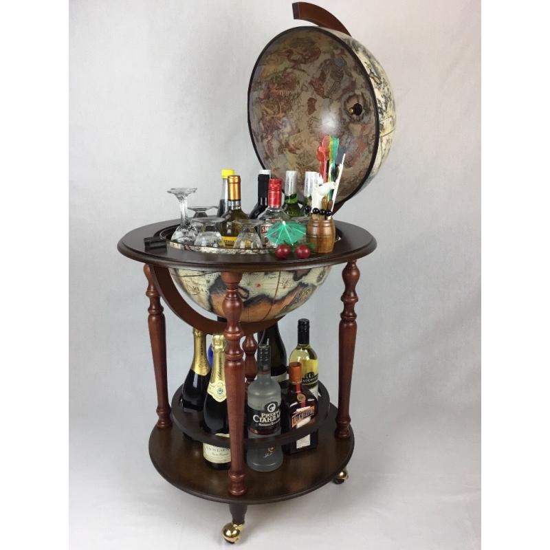 Globe Cocktail Bar - World Drinks Cabinet - Retro / Vintage