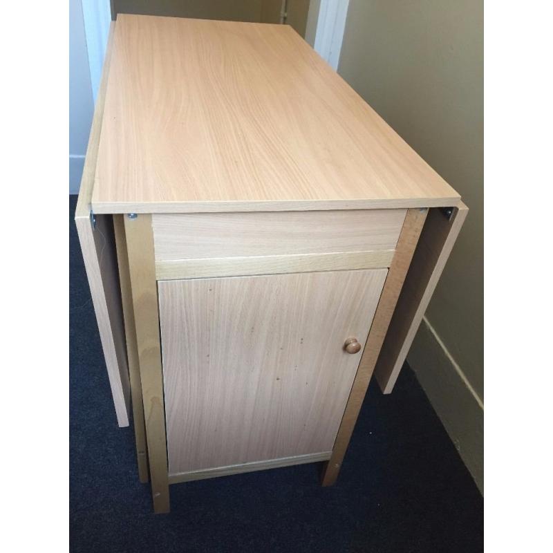 Folding/gateleg table with chair storage