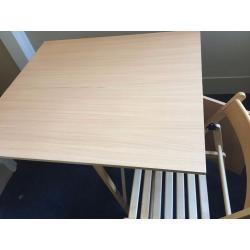 Folding/gateleg table with chair storage