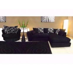 BRAND NEW ZINA SWIRL CORNER SOFA + FREE DELIVERY