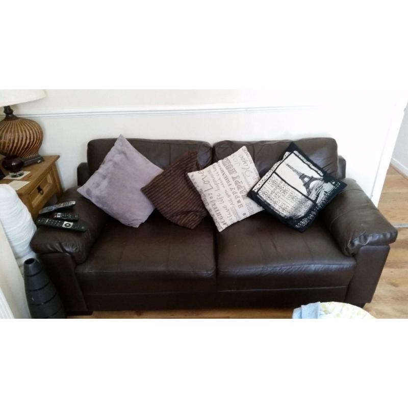 2 & 3 leather sofas