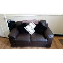 2 & 3 leather sofas