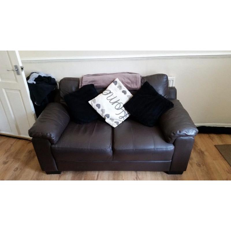 2 & 3 leather sofas