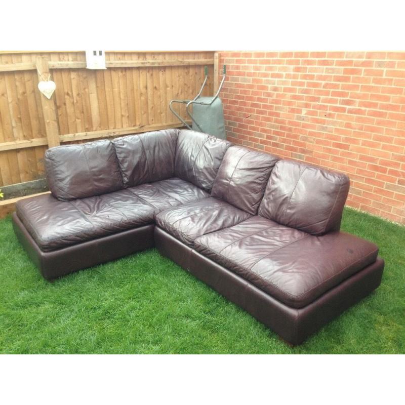 Large Leather Corner Sofa