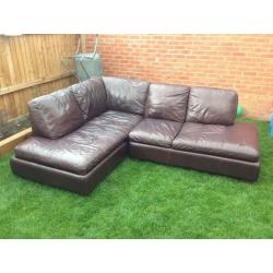 Large Leather Corner Sofa