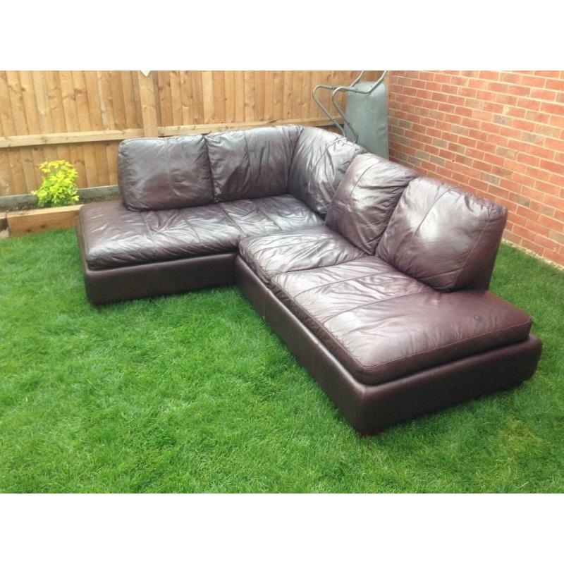 Large Leather Corner Sofa