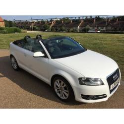 AUDI A3 CABRIOLET CONVERTIBLE 1.2 WHITE *FSH, HPI CLR, VGC, 18K LOW MILEAGE* SPORTS CABRIO BARGAIN