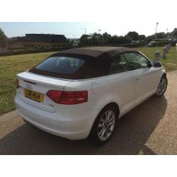 AUDI A3 CABRIOLET CONVERTIBLE 1.2 WHITE *FSH, HPI CLR, VGC, 18K LOW MILEAGE* SPORTS CABRIO BARGAIN