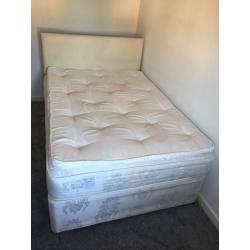 Double divine bed with memory foam mattress