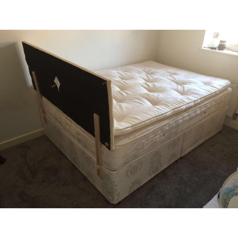 Double divine bed with memory foam mattress