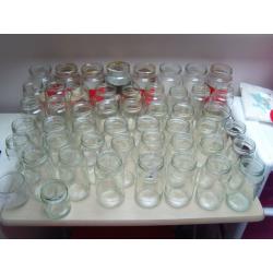 **CRAFTY BARGAIN 50** 50 random empty glass jars to decorate or use for storage.