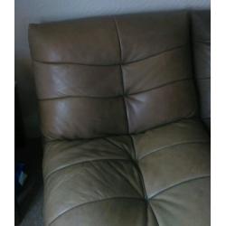 Five piece leather corner suite