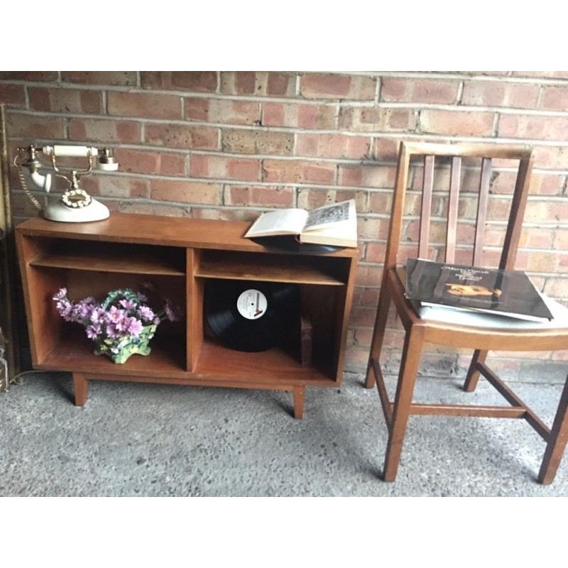 MID CENTURY SIDE BOARD TABLE BOOK SHELVES FREE DELIVERY