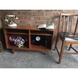 MID CENTURY SIDE BOARD TABLE BOOK SHELVES FREE DELIVERY