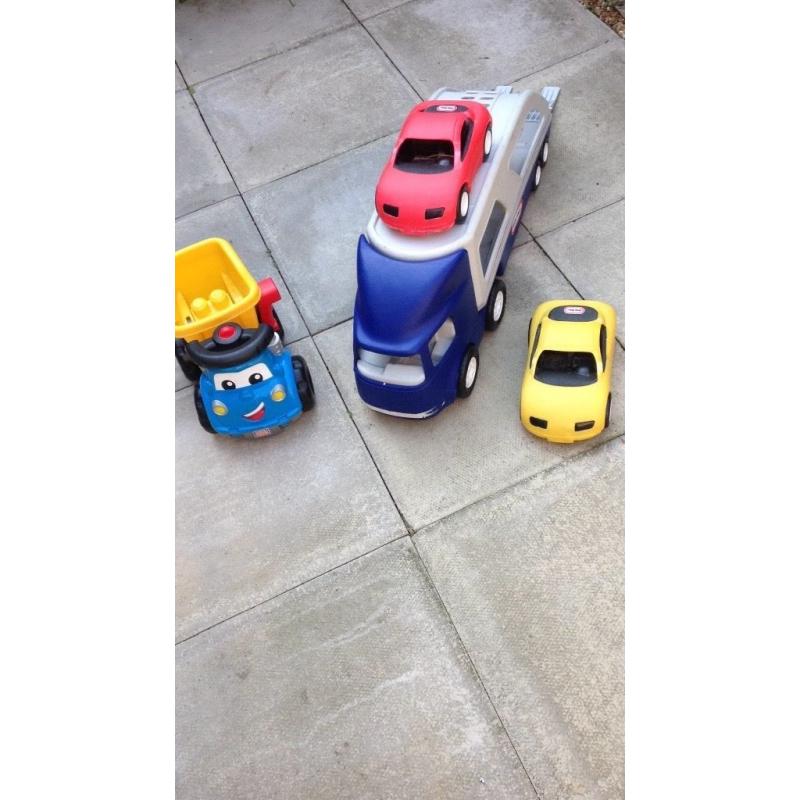 Tikes transporter and cars