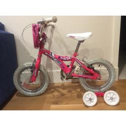 Girls starter bike: 9" Frame for an inside leg measurement of approx. 15-20"