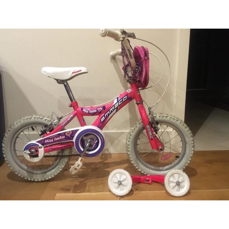 Girls starter bike: 9" Frame for an inside leg measurement of approx. 15-20"