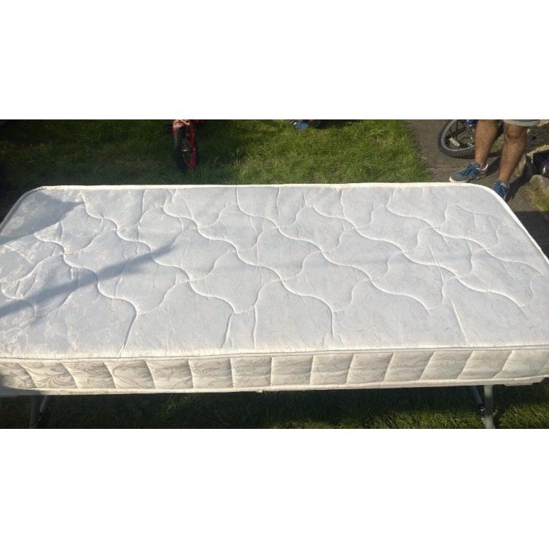 Small single foldable bed with matress like new